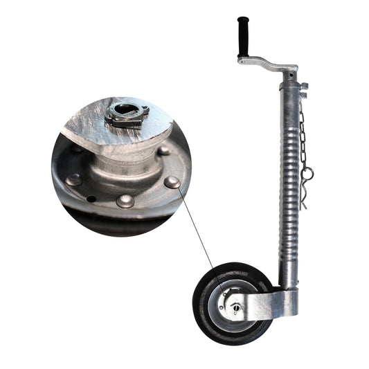 Heavy Duty Jockey Wheel. 48mm Ribbed