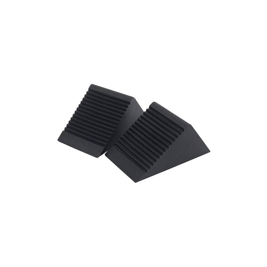 Wheel chocks – pair of basic black plastic wheel chocks