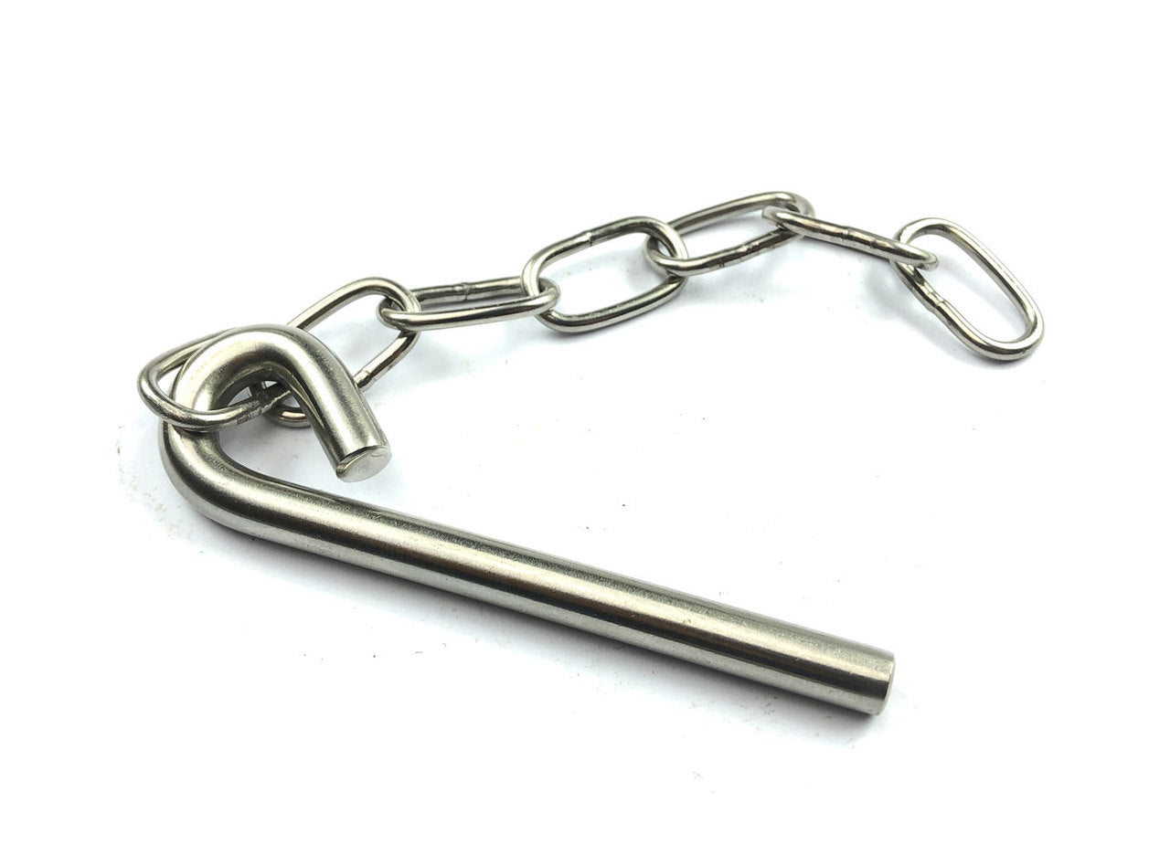 H box ramp catch pin and chain