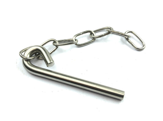 H box ramp catch pin and chain
